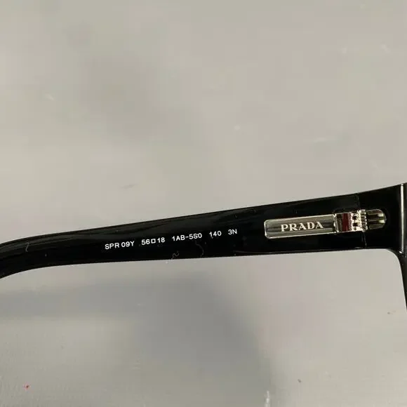 PRADA Black Dark Grey PR 09YS Acetate Sunglasses & Eyewear - Picture 6 of 7